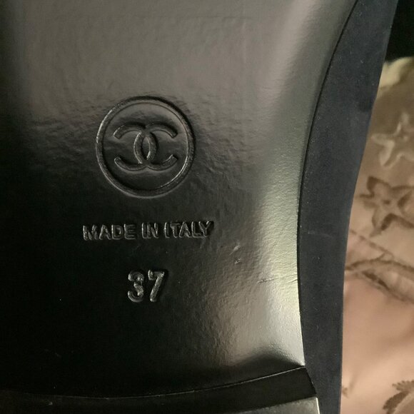 Chanel Navy Blue Ballet Flats - Picture 9 of 9